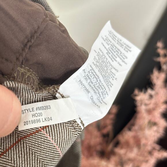 MADEWELL Paperbag Tapered Pants in Glen Plaid Tan Brown Sz 8 {J27} - Picture 7 of 7